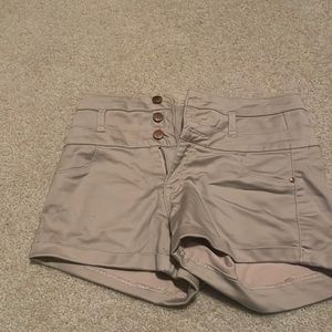 Pink high waisted jean shorts